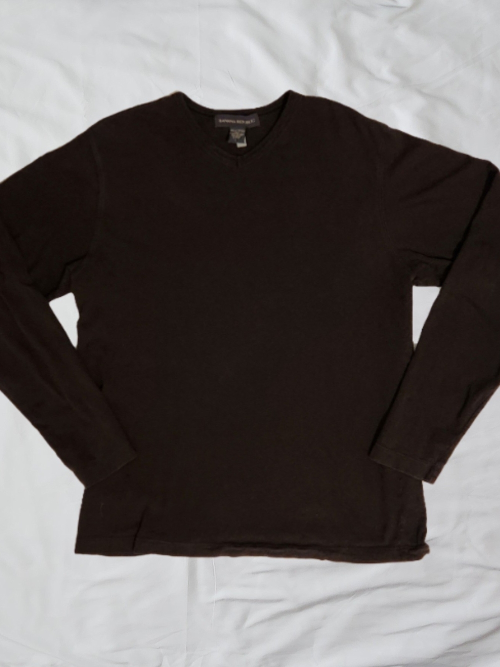 Vintage Banana Republic 100% Cotton Knit V-Neck Pullover, Mens Large
